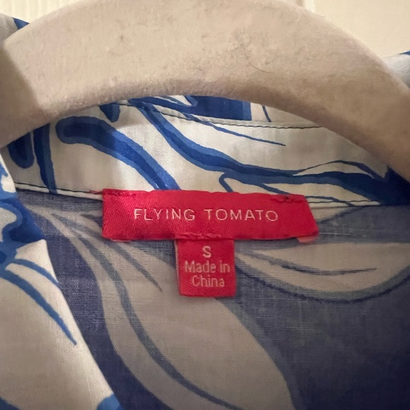 Flying Tomato Royal Blue & White Floral Button-Front Midi Dress - Picture 8 of 12